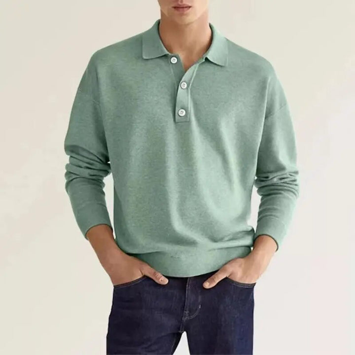 Handgefertigtes Poloshirt mit langen Ärmeln – Cavello