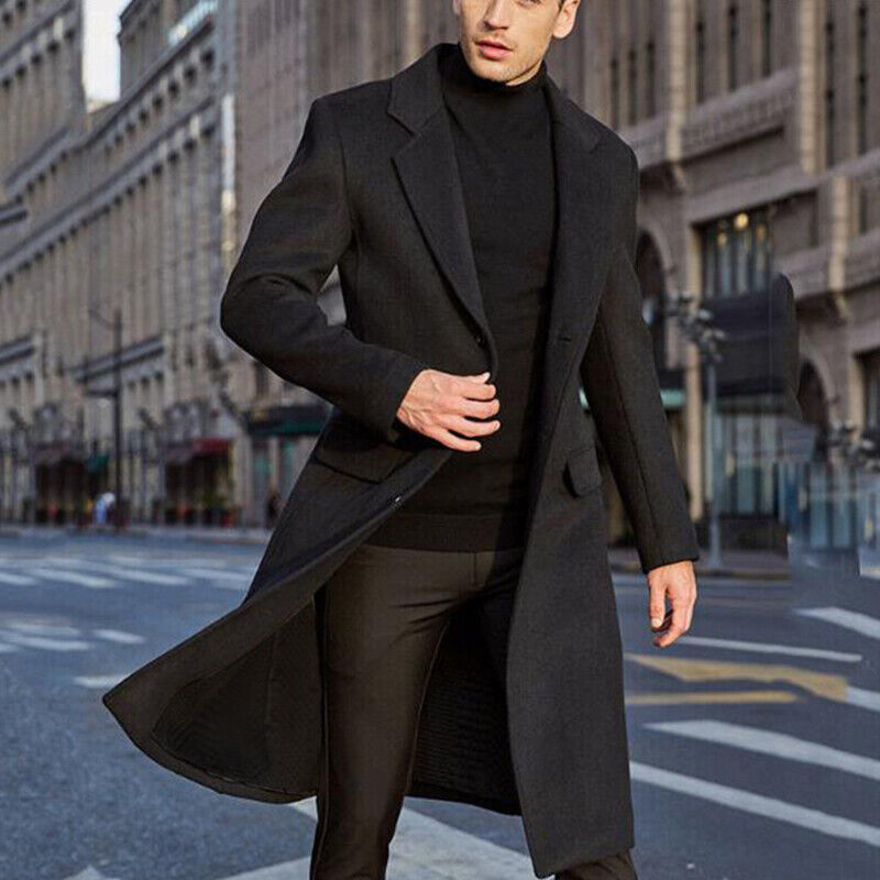 Echoarchiv | Langer Wollmantel für Herren
