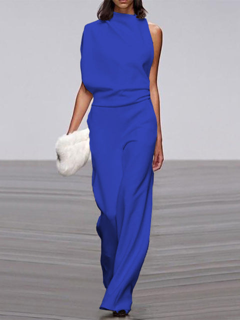 Eleganter Jumpsuit mit Rundhalsausschnitt für Alltag & Besondere Anlässe | Echoarchiv