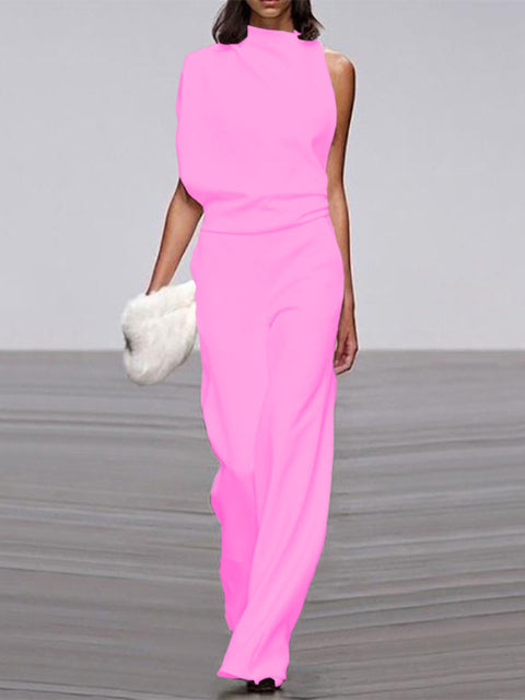 Eleganter Jumpsuit mit Rundhalsausschnitt für Alltag & Besondere Anlässe | Echoarchiv