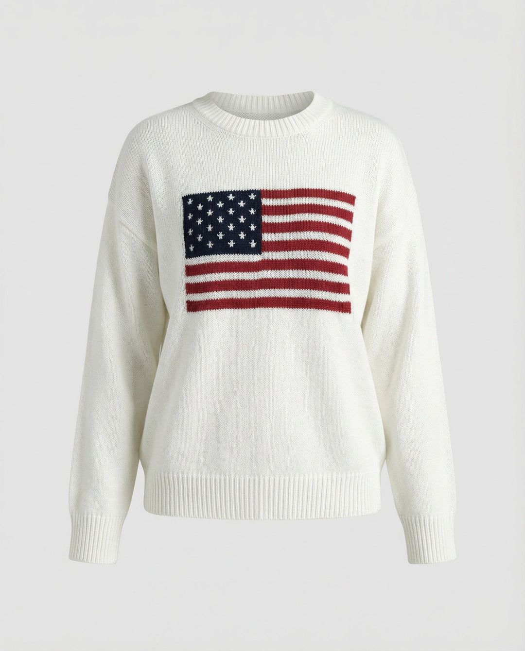 Echoarchiv | Amerikanische Flagge Rundhalsausschnitt Pullover