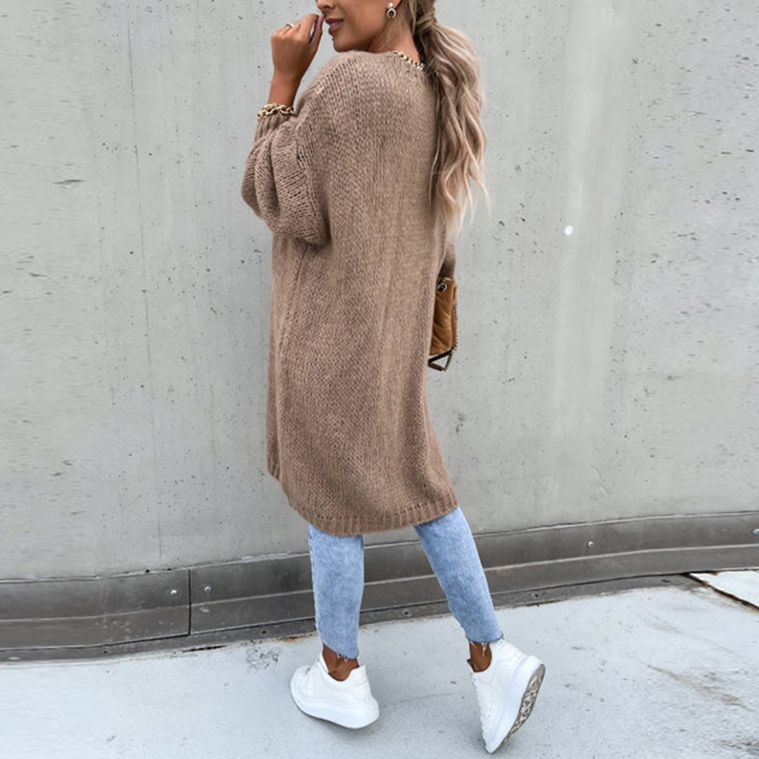 Zeitloses Langarm-Cardigan für Damen – Veloura
