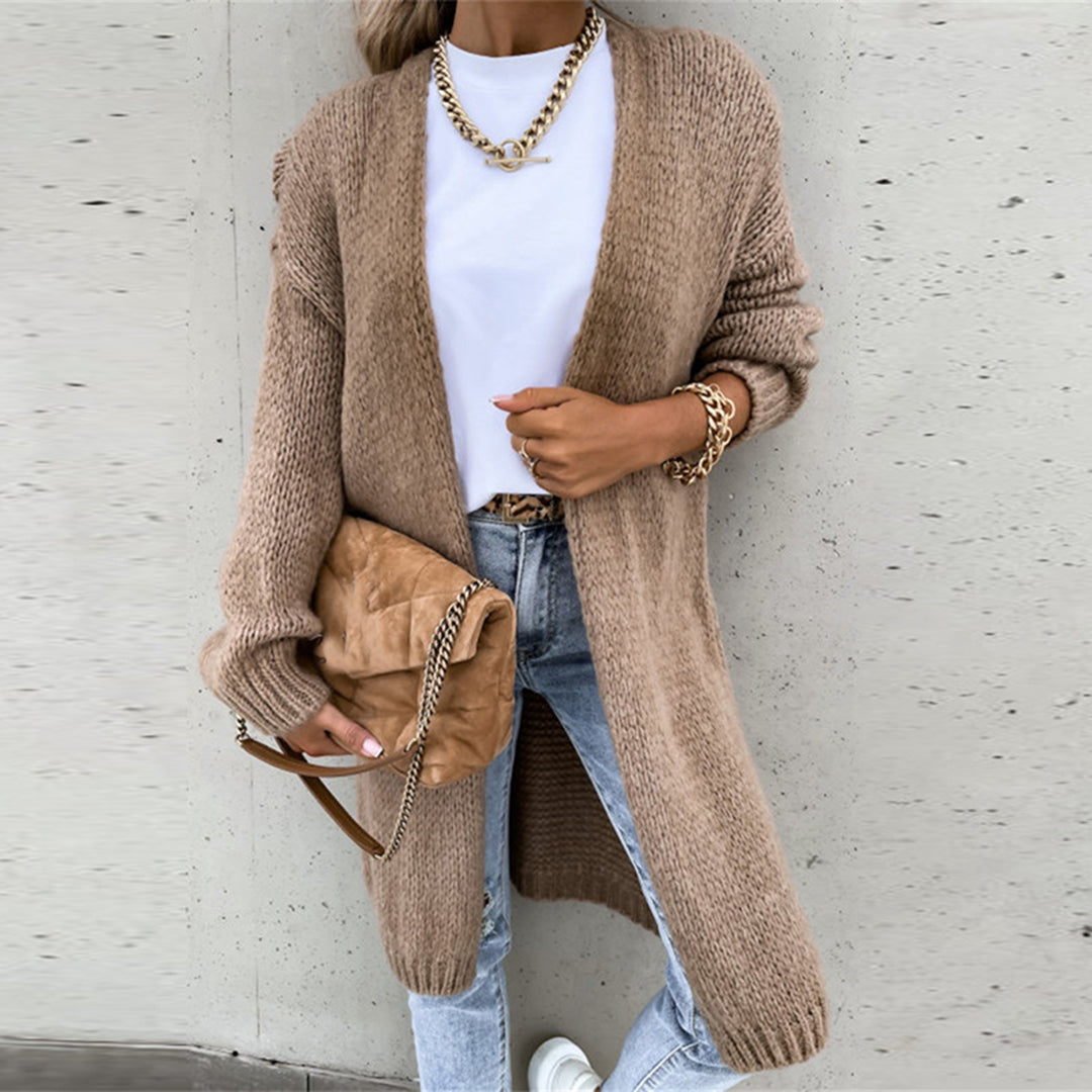 Zeitloses Langarm-Cardigan für Damen – Veloura