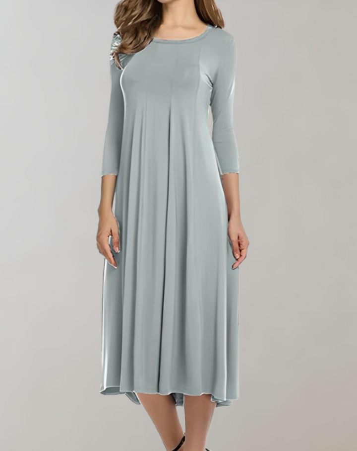Echoarchiv | Swingkleid Mit 3/4 Ärmeln Für Einen Stilvollen Look