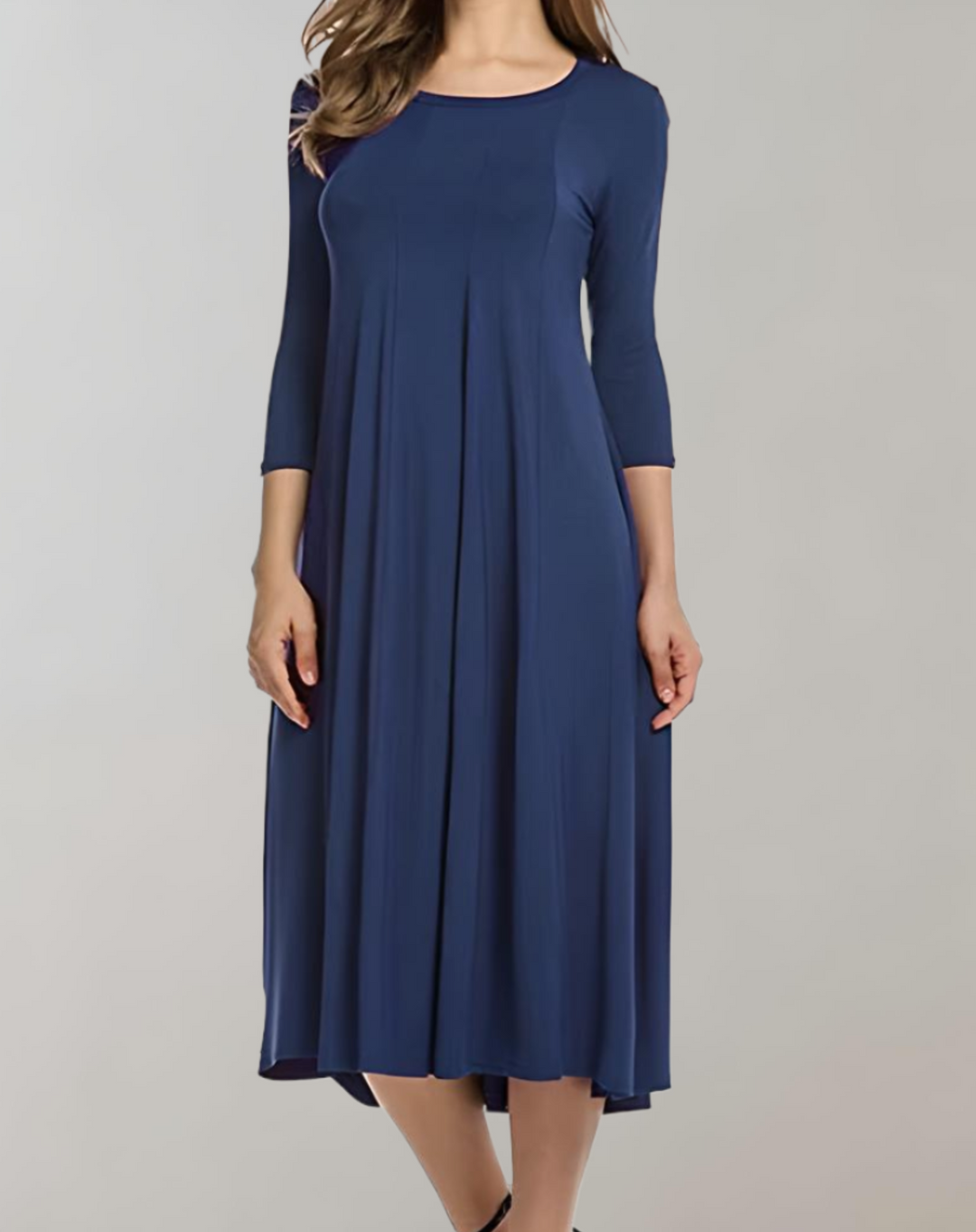 Echoarchiv | Swingkleid Mit 3/4 Ärmeln Für Einen Stilvollen Look