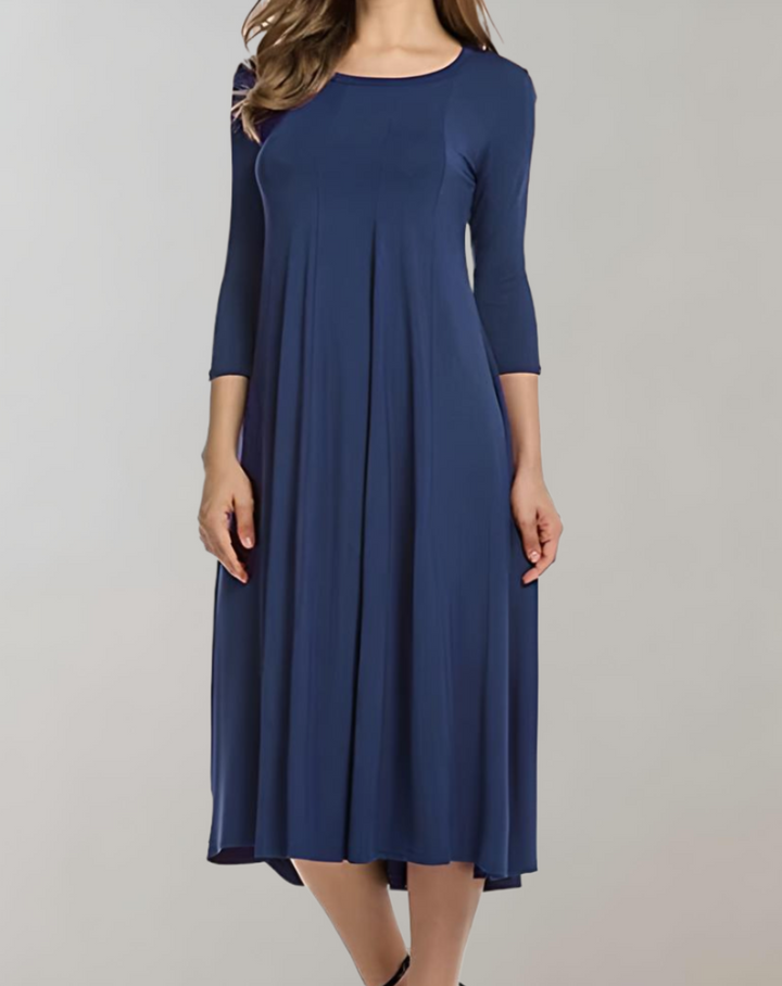 Echoarchiv | Swingkleid Mit 3/4 Ärmeln Für Einen Stilvollen Look