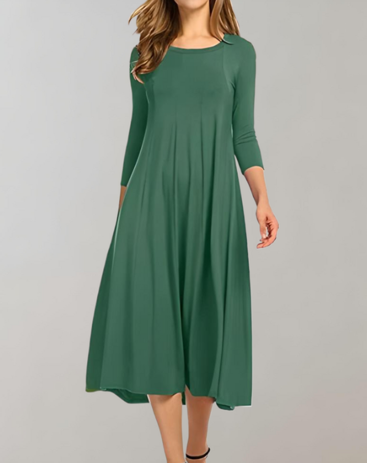 Echoarchiv | Swingkleid Mit 3/4 Ärmeln Für Einen Stilvollen Look