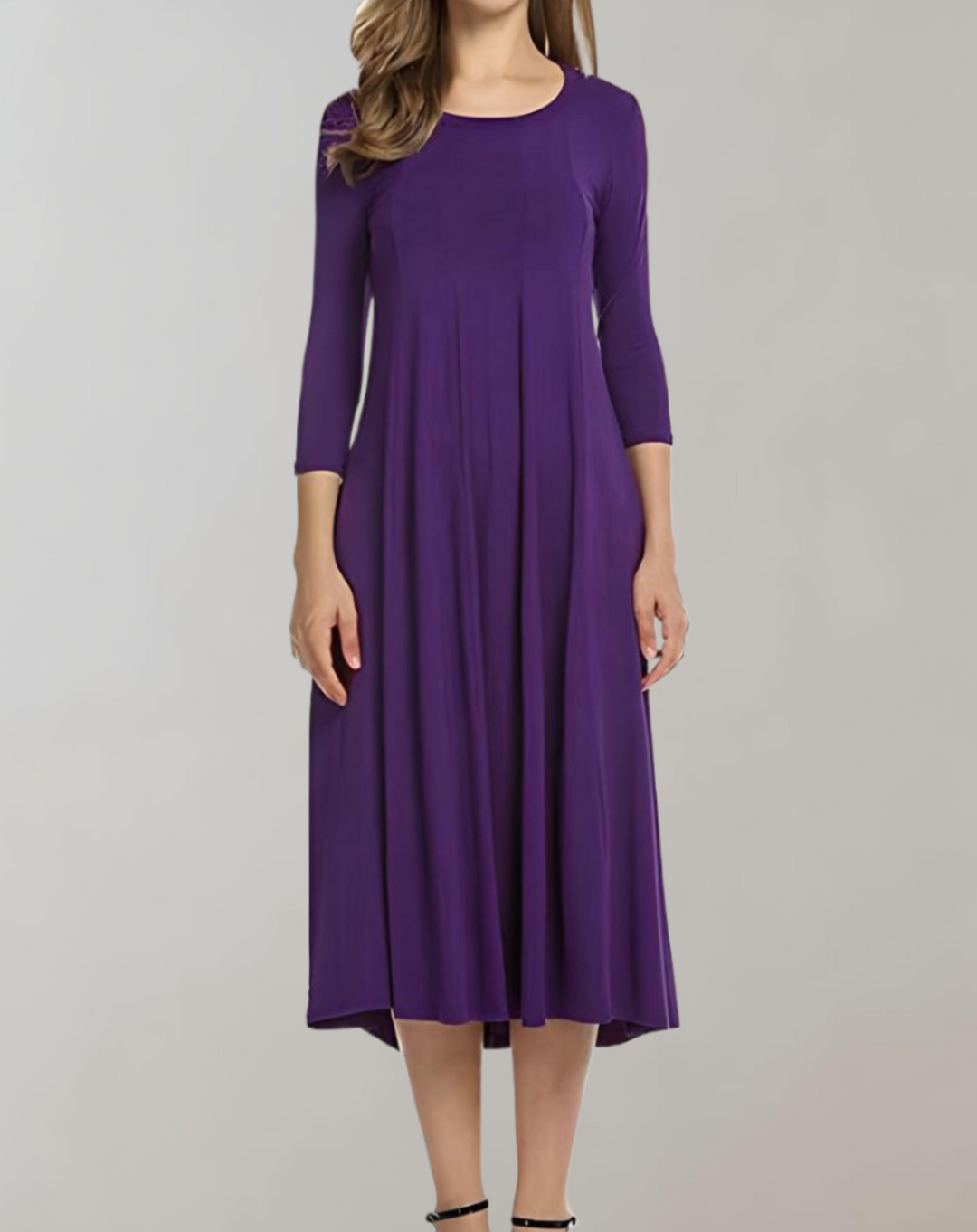 Echoarchiv | Swingkleid Mit 3/4 Ärmeln Für Einen Stilvollen Look