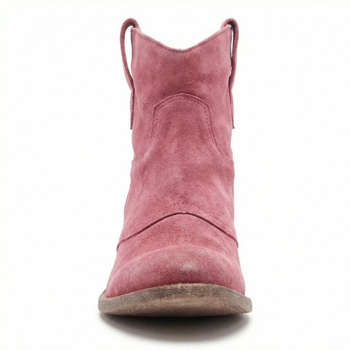 Kurze Cowboy-Stiefel | Western | Wildleder | Knöchel-Stiefel | Damenstiefel – Tavélo
