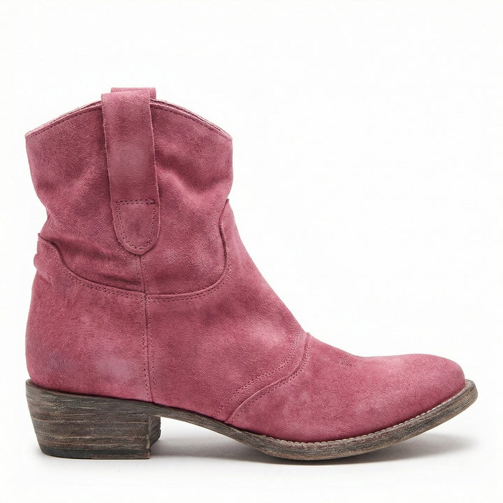 Kurze Cowboy-Stiefel | Western | Wildleder | Knöchel-Stiefel | Damenstiefel – Tavélo