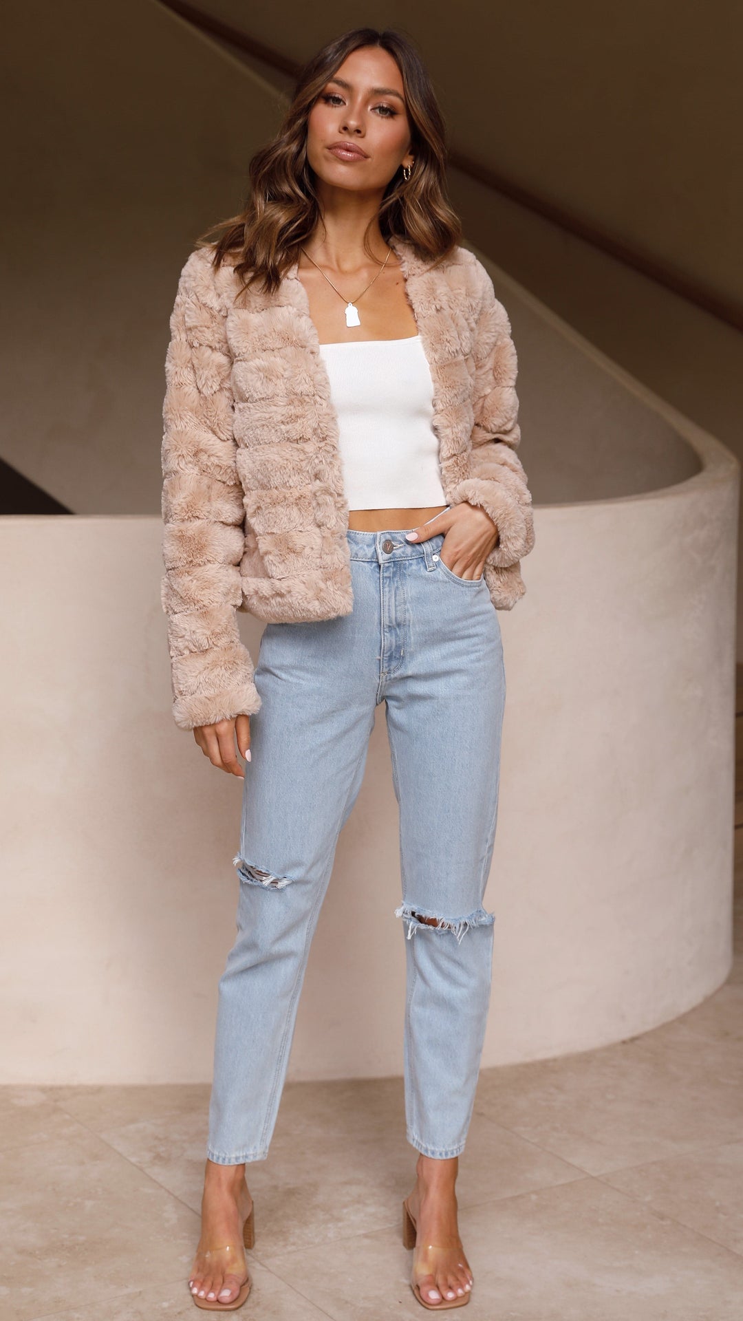 Echoarchiv | Luxus Damen Crop Jacke