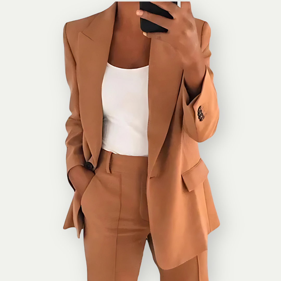 Echoarchiv | Damen Bequeme Blazer Set Formal