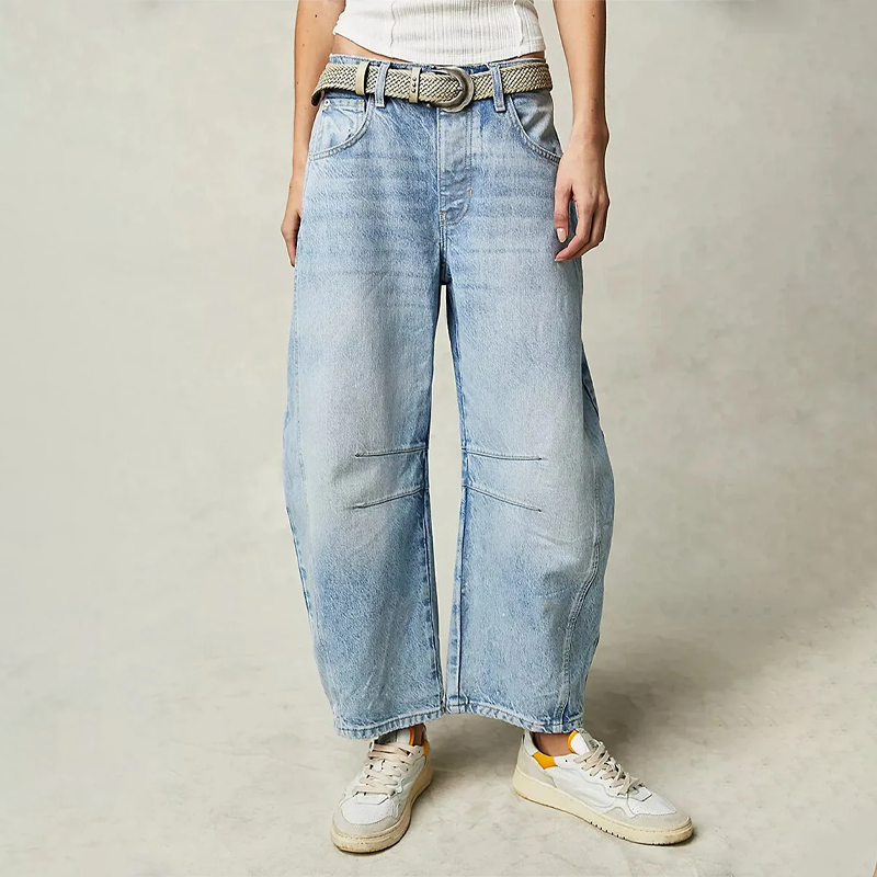 Echoarchiv | Damen Trendy Weite-Bein Hose Denim