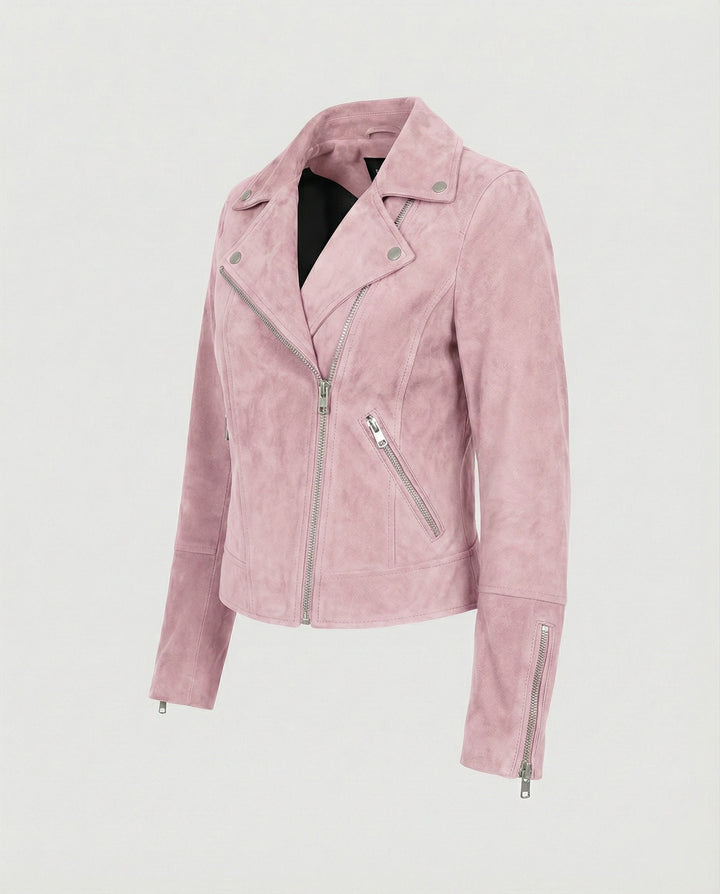 Echoarchiv | Damen Wildleder Bikerjacke