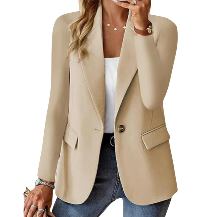 Echoarchiv | Eleganter Blazer mit Ein-Knopf-Verschluss und Taillierter Passform für Damen