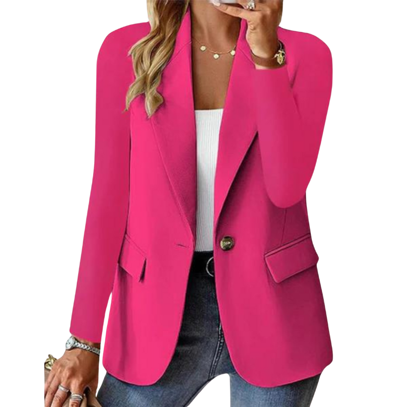 Echoarchiv | Eleganter Blazer mit Ein-Knopf-Verschluss und Taillierter Passform für Damen