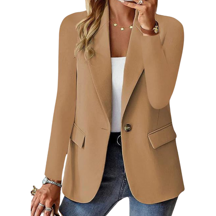 Echoarchiv | Eleganter Blazer mit Ein-Knopf-Verschluss und Taillierter Passform für Damen