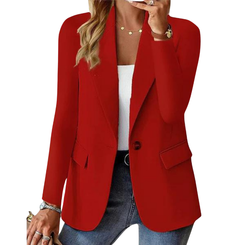 Echoarchiv | Eleganter Blazer mit Ein-Knopf-Verschluss und Taillierter Passform für Damen