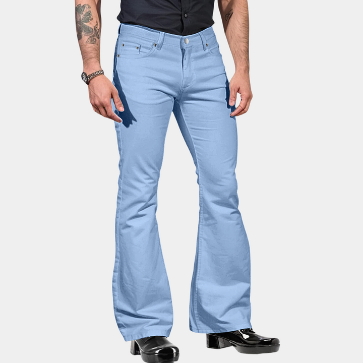 Echoarchiv | Schlaghosen Hohe Taille Maßgeschneiderte Passform Baumwollmischung Retro Stil
