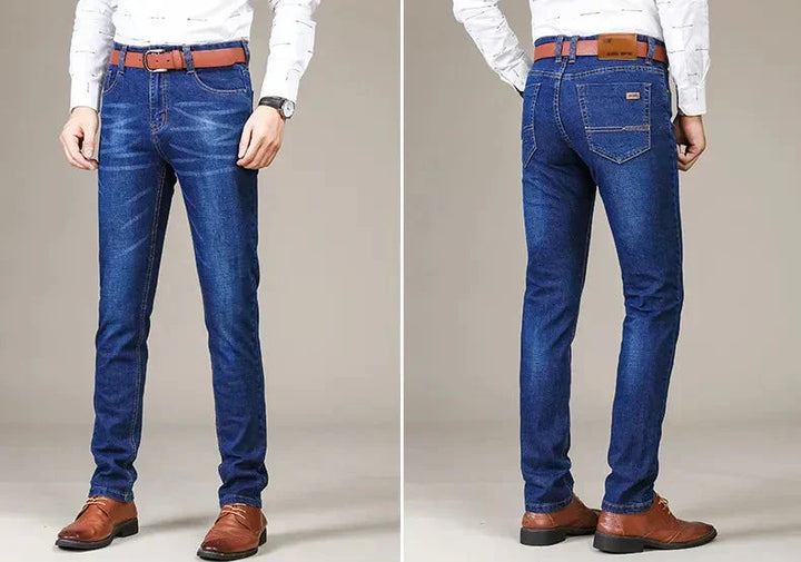 Gerade geschnittene Stretchjeans für Herren – Vardeno