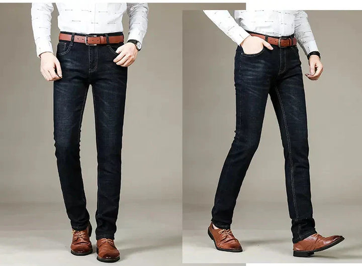 Gerade geschnittene Stretchjeans für Herren – Vardeno