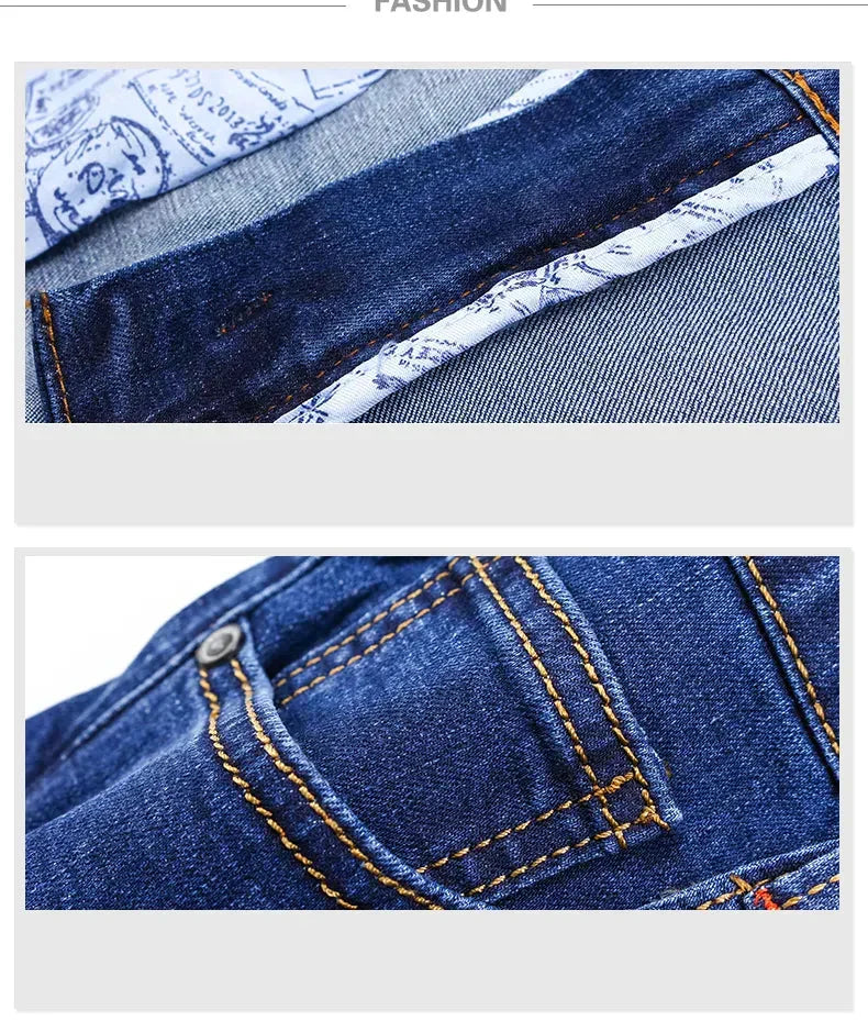 Gerade geschnittene Stretchjeans für Herren – Vardeno