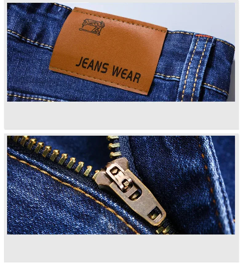 Gerade geschnittene Stretchjeans für Herren – Vardeno