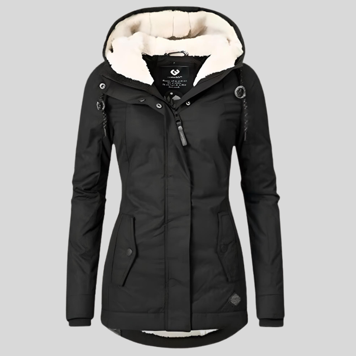 Echoarchiv |warme Winterjacke mit Kapuze für Damen