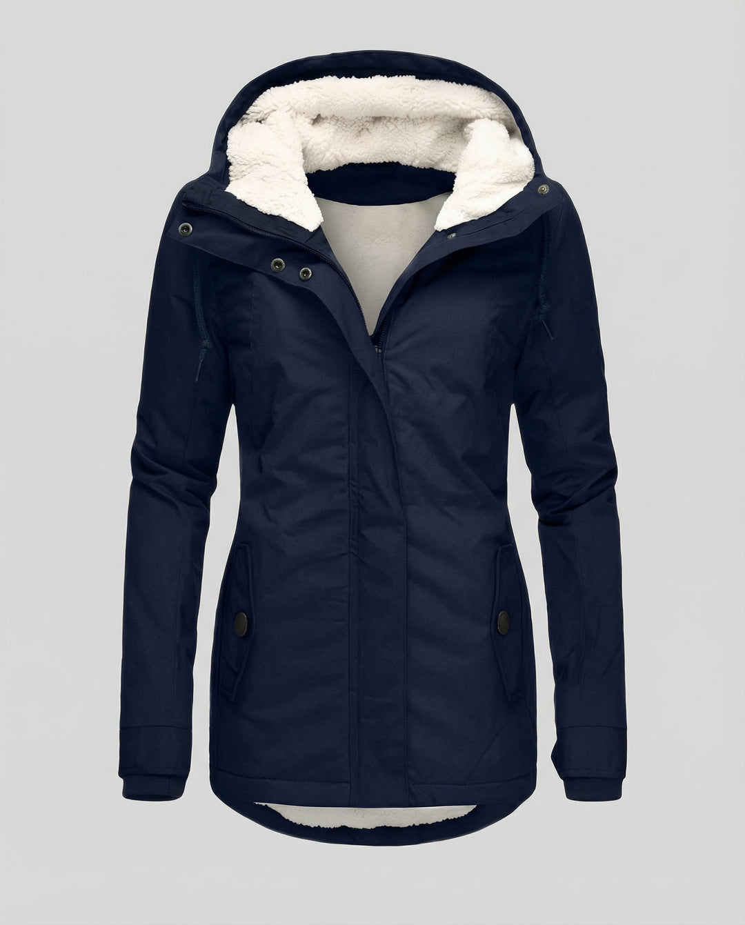Warme Winterjacke mit Kapuze für Damen | Echoarchiv
