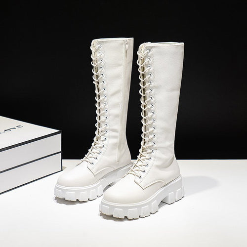 Damen kniehohe Stiefel Stilvolle Kunstleder für Freizeit- und formelle Anlässe Echoarchiv