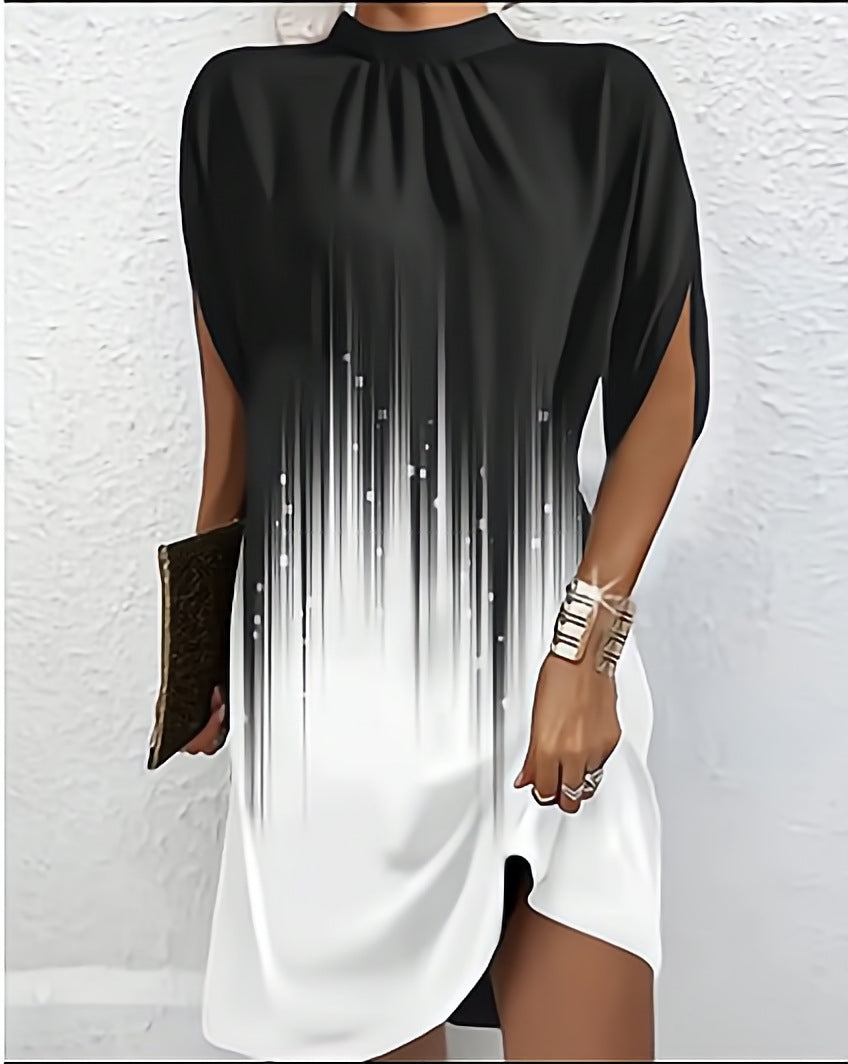 Modernes Damenkleid mit Fledermausärmeln