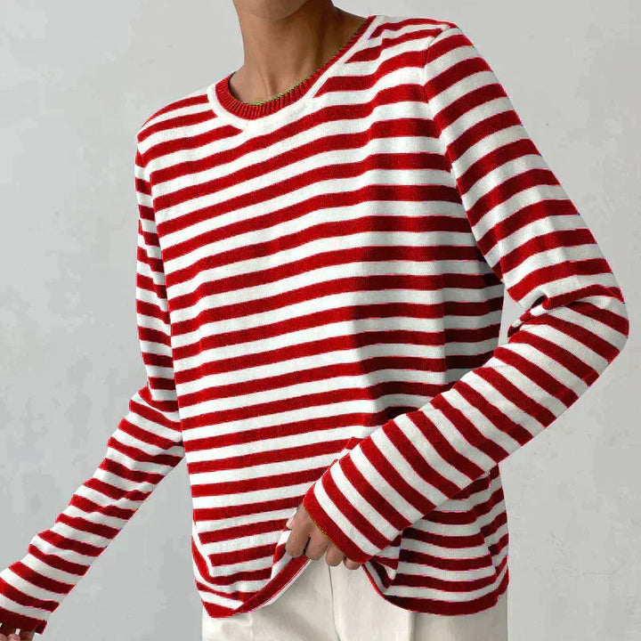 Echoarchiv | Elegantes Gestreiftes T-Shirt Leichter Stoff