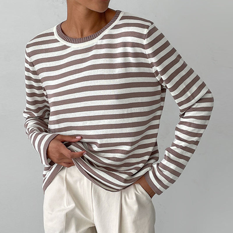 Echoarchiv | Elegantes Gestreiftes T-Shirt Leichter Stoff