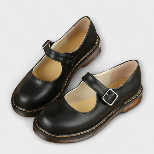 Mary Jane Schuhe - Flache Schuhe mit Schnalle für Frauen Echoarchiv