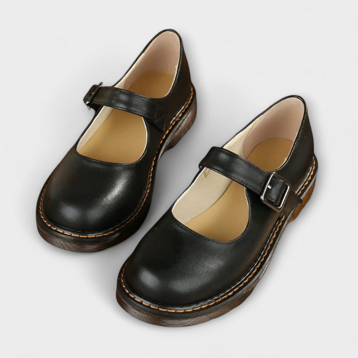 Mary Jane Schuhe - Flache Schuhe mit Schnalle für Frauen Echoarchiv