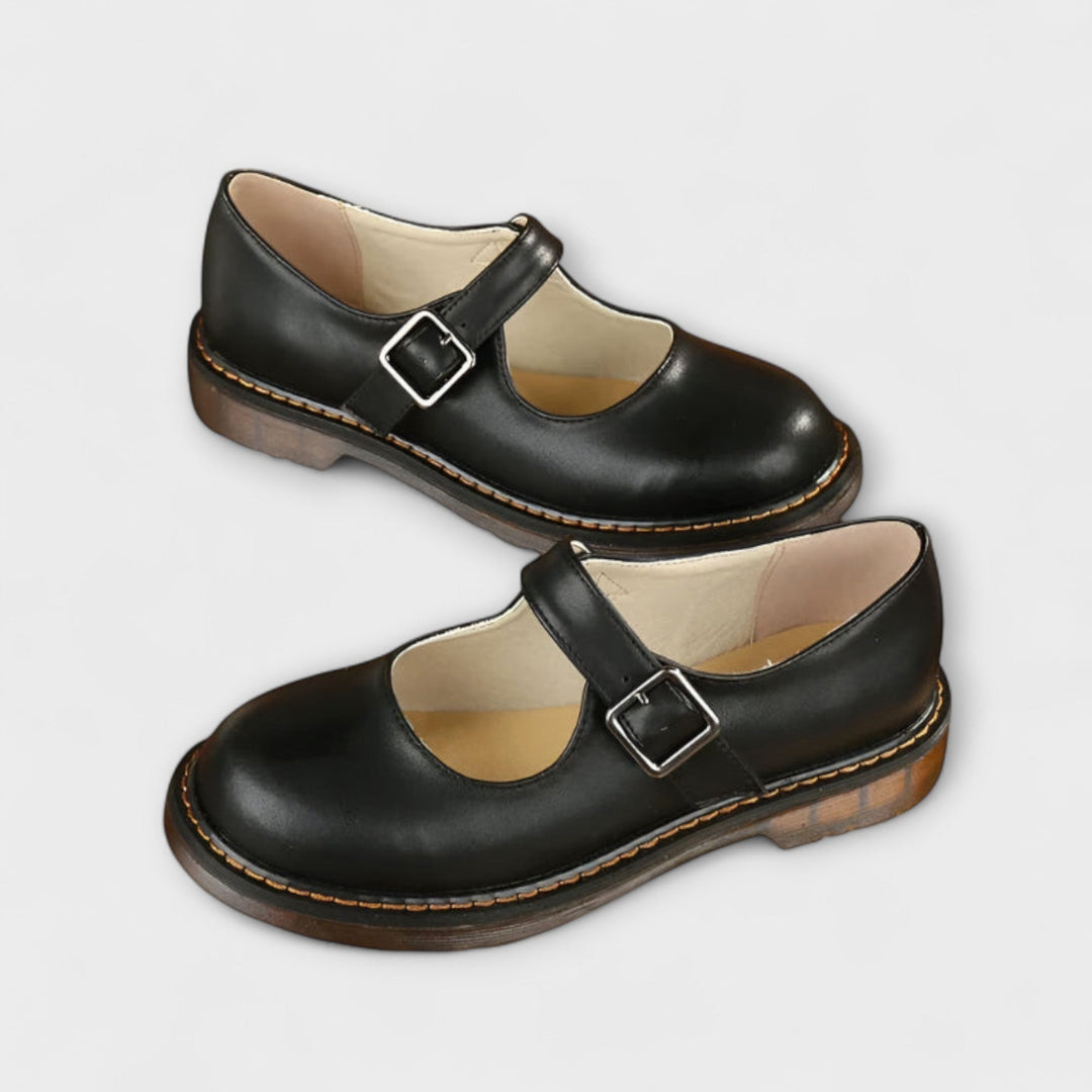 Mary Jane Schuhe - Flache Schuhe mit Schnalle für Frauen Echoarchiv