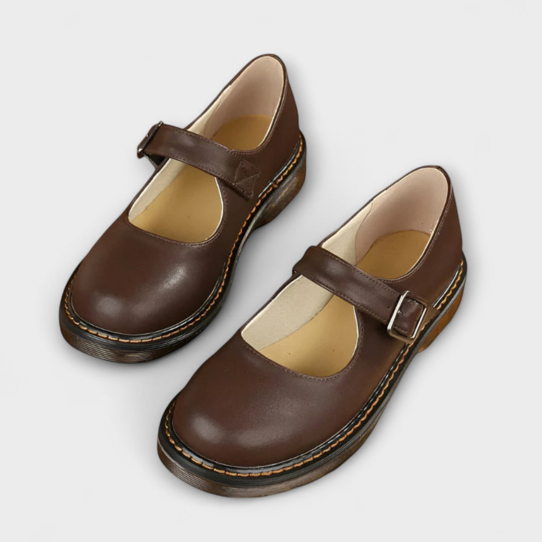 Mary Jane Schuhe - Flache Schuhe mit Schnalle für Frauen Echoarchiv