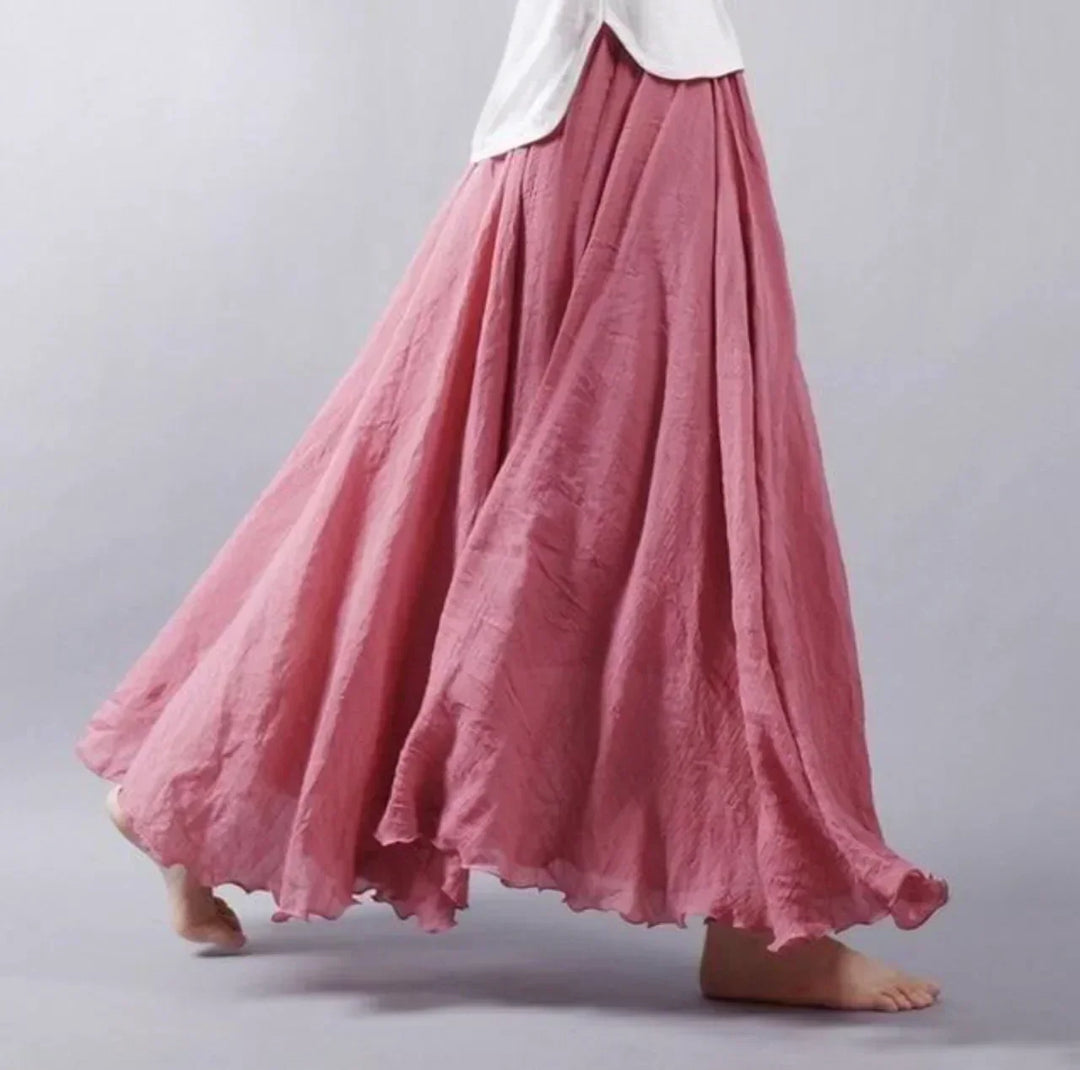 Echoarchiv | Rock Baumwolle Hohe Taille Glockenrock Boho Rock