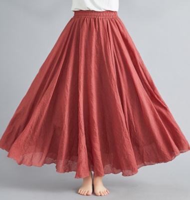 Echoarchiv | Rock Baumwolle Hohe Taille Glockenrock Boho Rock
