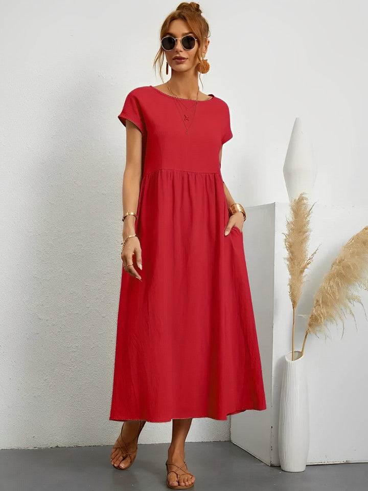 Echoarchiv | Atemberaubendes Baumwoll-Sommerkleid mit Bequemem Schnitt für Warmes Wetter