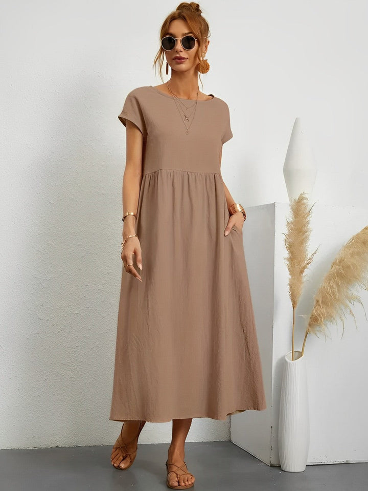 Echoarchiv | Atemberaubendes Baumwoll-Sommerkleid mit Bequemem Schnitt für Warmes Wetter