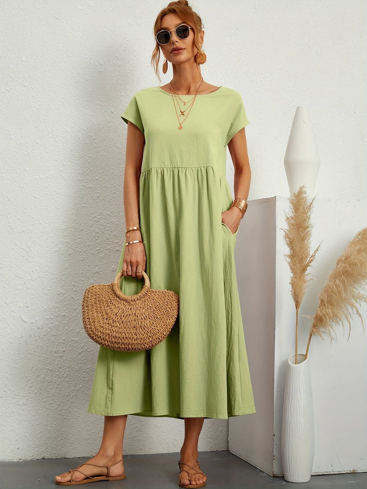 Echoarchiv | Rundhalsausschnitt Kleid Elegantes Design für Damen
