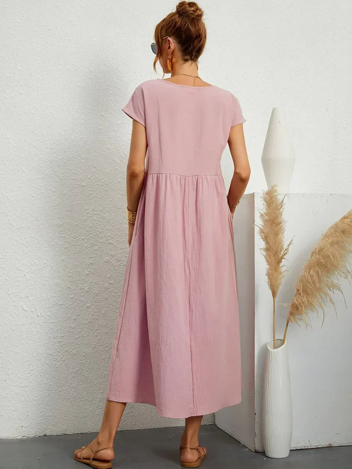 Echoarchiv | Casual Elegant Baumwolle und Leinenkleid