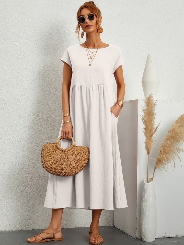 Echoarchiv | Rundhalsausschnitt Kleid Elegantes Design für Damen