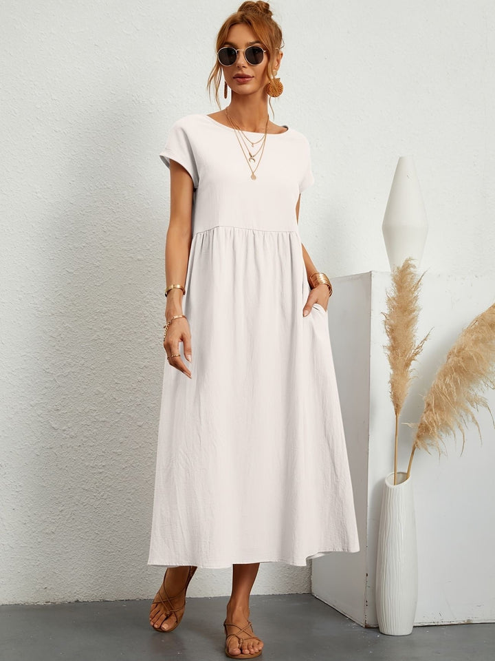 Echoarchiv | Rundhalsausschnitt Kleid Elegantes Design für Damen