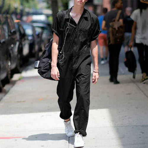 Echoarchiv | Einfarbiger Jumpsuit für Männer