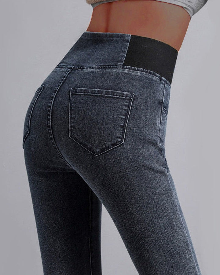 Echoarchiv - Bequeme Winter Thermische Warme Fleece Futter Leggings mit Hohem Taillenschnitt für Frauen
