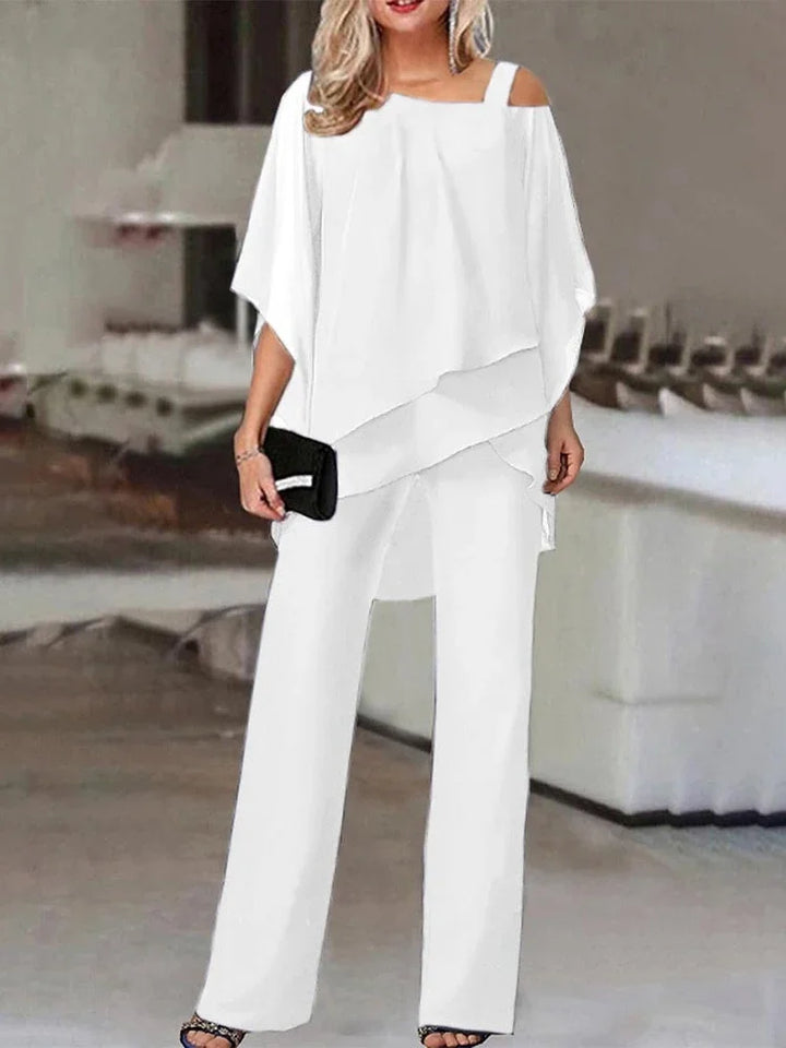Echoarchiv | Elegantes Baumwoll-Chiffon-Set [Top + Hose]