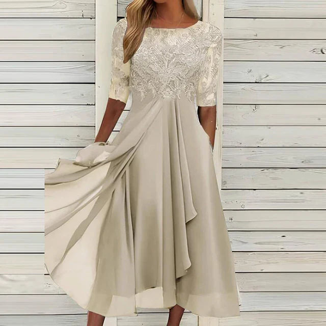 dunkelblaues festkleid