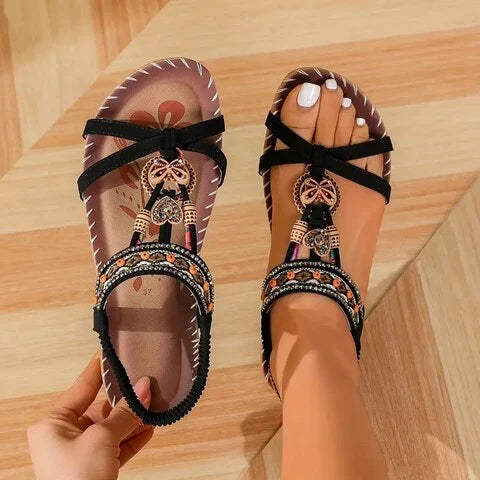Echoarchiv | Boho Flache Sandalen